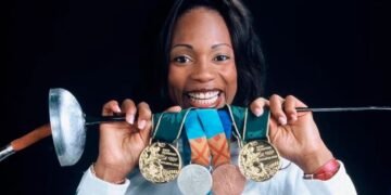 Laura Flessel, championne olympique d'épée